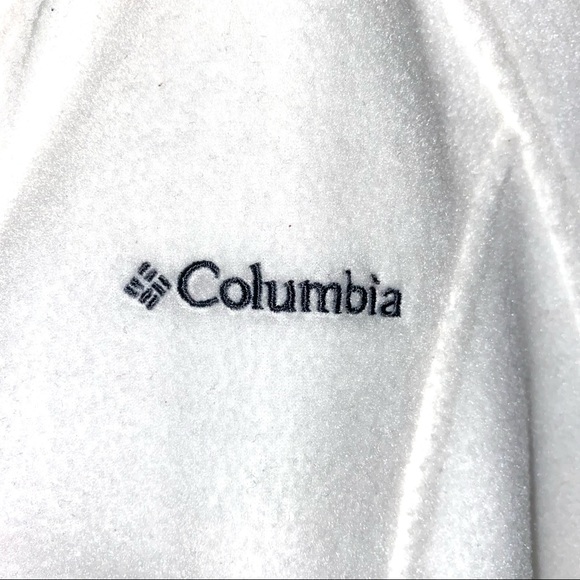NWOT White Fleece Columbia Jacket Size M - Picture 3 of 8